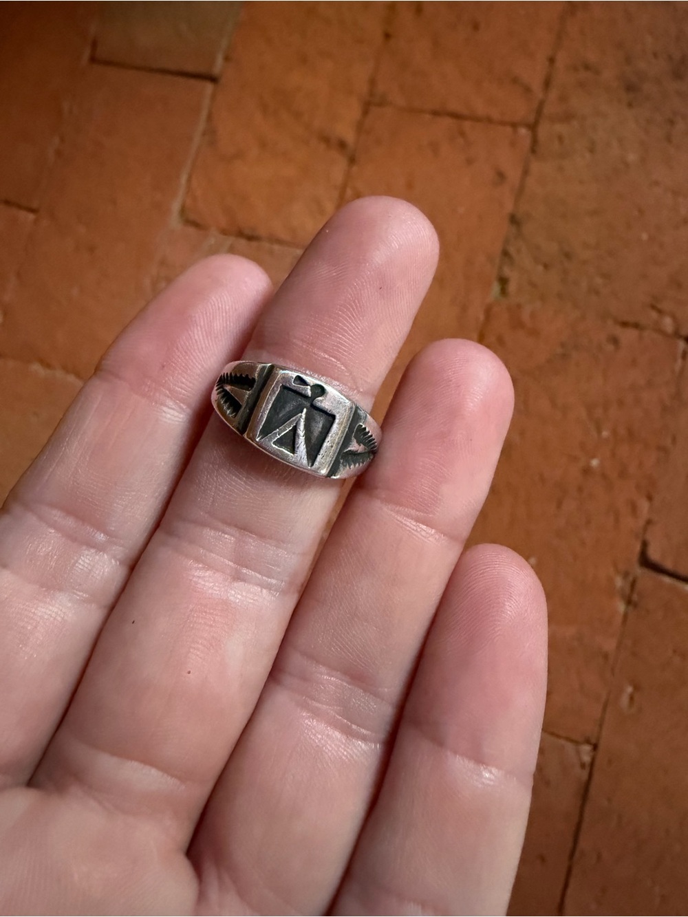 Vintage Sterling Silver Thunderbird Ring size 9 3/4